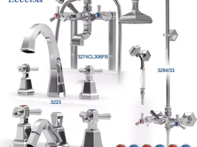 bath taps Stella ECCELSA 3D model