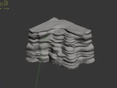 Stone - Large Weathered Stone 06 3D model