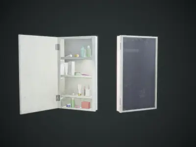 Shelf Mirror Low-poly 3D model