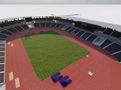 Football Stadium-American football 3D model