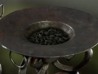 Brazier Low-poly 3D model