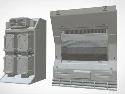 sci-fi Architecture kitbash 4 3D model