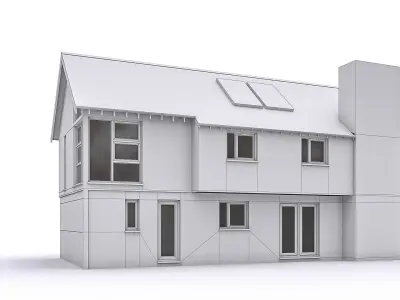 Townhouse 12 Low-poly 3D model