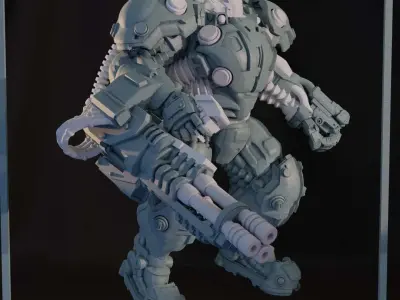 Dominion Heavy Infantry Pre-supported 3D print model