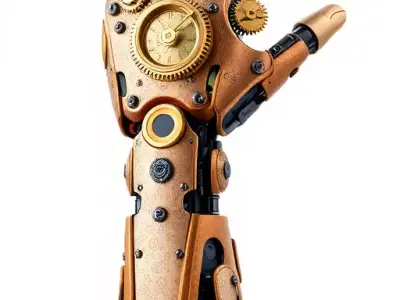 Steampunk Robotic Hand Model Pack Low-poly 3D model