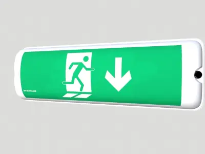 Emergency Escape Light Low-poly 3D model