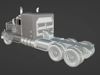 Kenworth W900A Low-poly 3D model