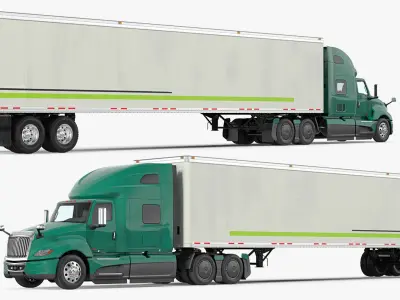  Heavy Duty Truck with Trailer 