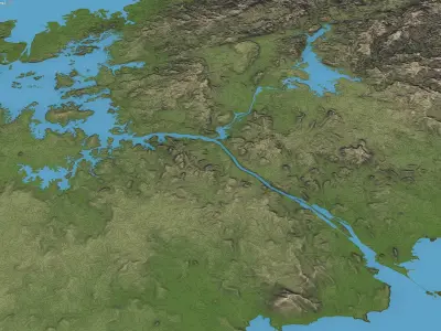 Panama - Terrain Low-poly 3D model