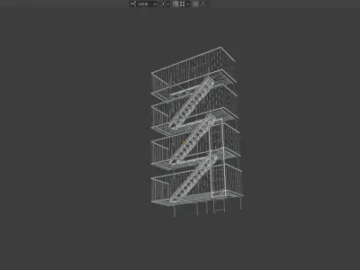 Fire Escape Asset 3D model