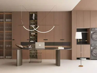 Italian - style living and dining room 3D model purchase