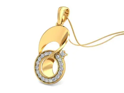 Solitaire Pendant 3dm stl FBX OBJ Render Detail 3D print model 5