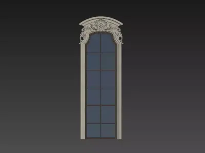 European-style window trim 3D model