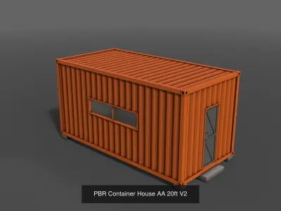 PBR Container House AA 3D Model Pack