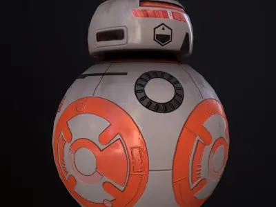 Droid V4 Low-poly 3D model