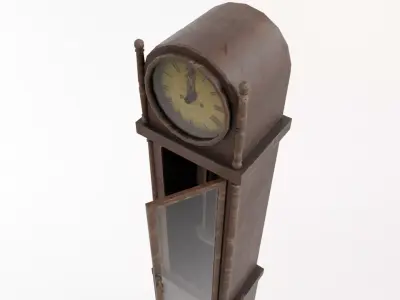 Grandfather Clock Low-poly 3D model