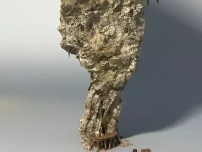 Realistic rock 2 Low-poly 3D model