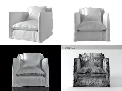 Ghost 01 armchair 3D model