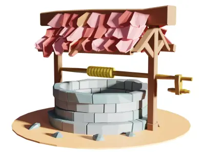 Lowpoly Well Free 3D model