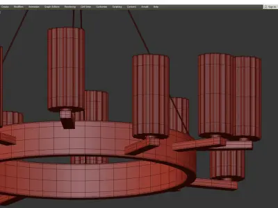 CLEARA CHANDELIER Low-poly 3D model