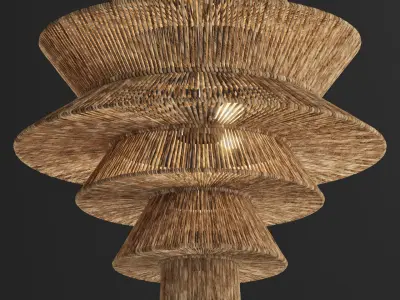 Newport Natural Chandelier 3D model