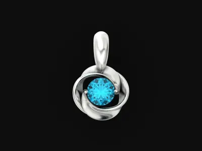 elegant diamond pendant  2708 3D print model