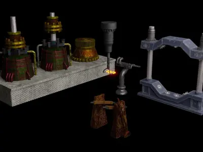 Jabbas Throne Room - Set 8a - Boiler Room Attributes 1-6 scale 3D print model