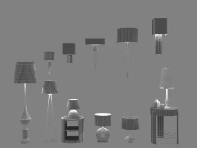Lighing furniture set 3D model