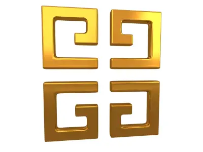 Givenchy Logo v1 005 Free low-poly 3D model