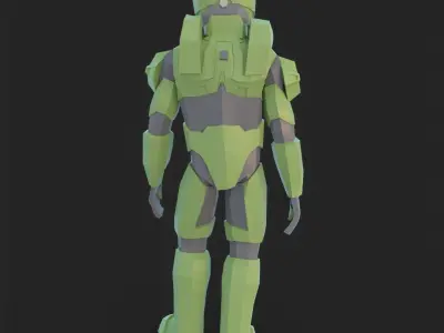 Lowpoly Master Chaf Model Low-poly 3D model