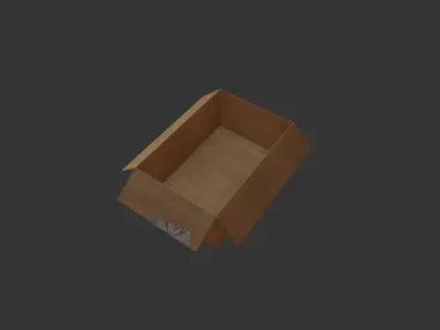 Cardboard Box PBR Free low-poly 3D model