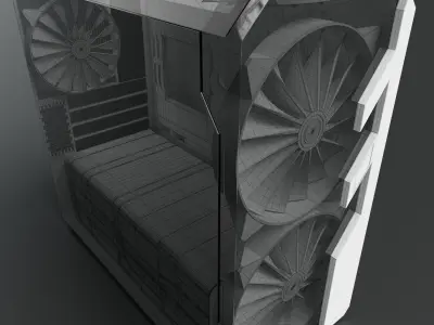 RGB PC Case Free 3D model