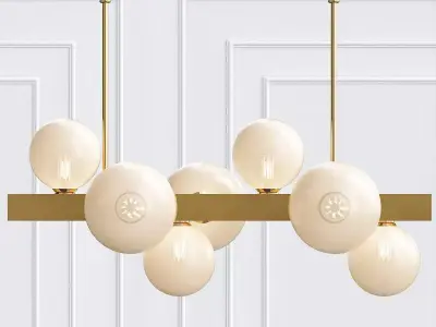 HINSDALE four spheres hanging from ceiling 3D model