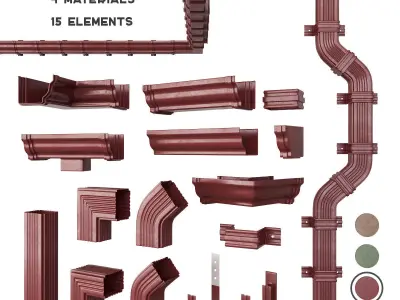 Gutter system 2 3D model