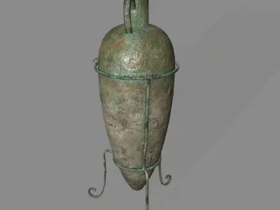 vase 4 ancient bronze Low-poly 3D model