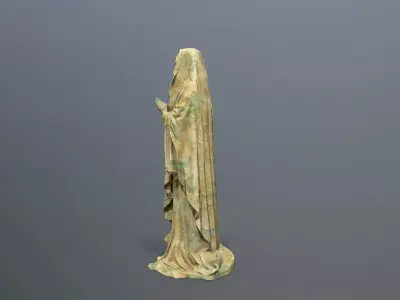 Woman Statue Low-poly 3D model