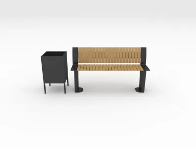 Bench Park 48 3D model
