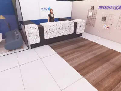 modern office interior design-  3D model