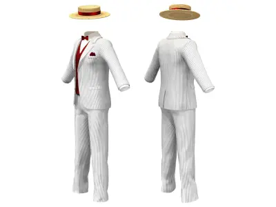 Mr Gatsby Full Outfit Low-poly 3D model
