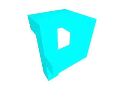 P Symbol v1 003 Low-poly 3D model