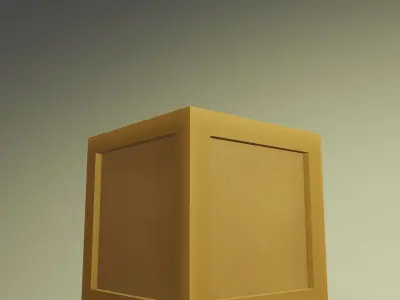 Simple game-ready box Free low-poly 3D model