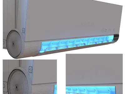 Aircondation futuristic air conditioner 3D model