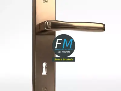 Door knob with keyhole 3D model