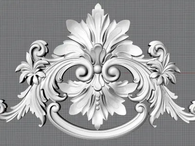Ornament ornate gold door handle 3D print model
