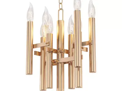 Brass Chandelier 3D model