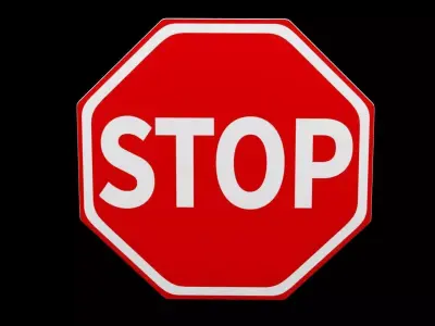 Street Sign Stop Low-poly 3D model