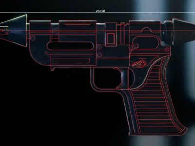 RK-3 Imperial hand blaster of Thrawnaccurate 3d print model 3D print model