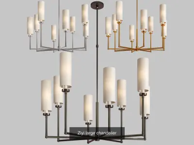 Ziyi chandelier 3D Model Pack