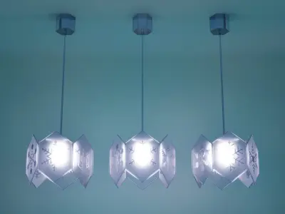 Snow Crystal Lamp 3D model