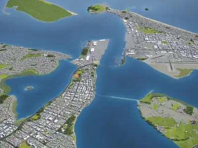 Tauranga Low-poly 3D model